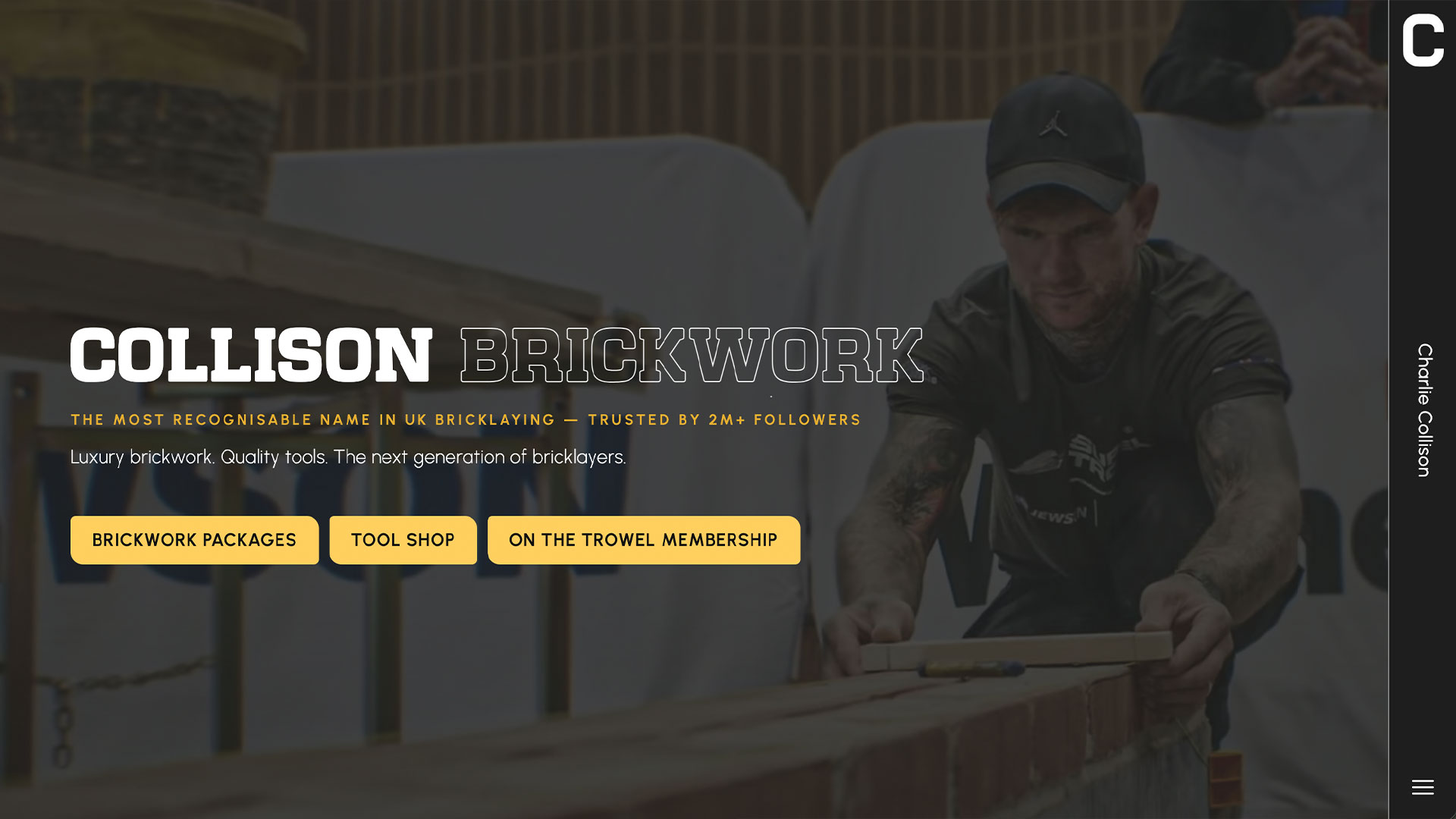 Collison website example screenshot