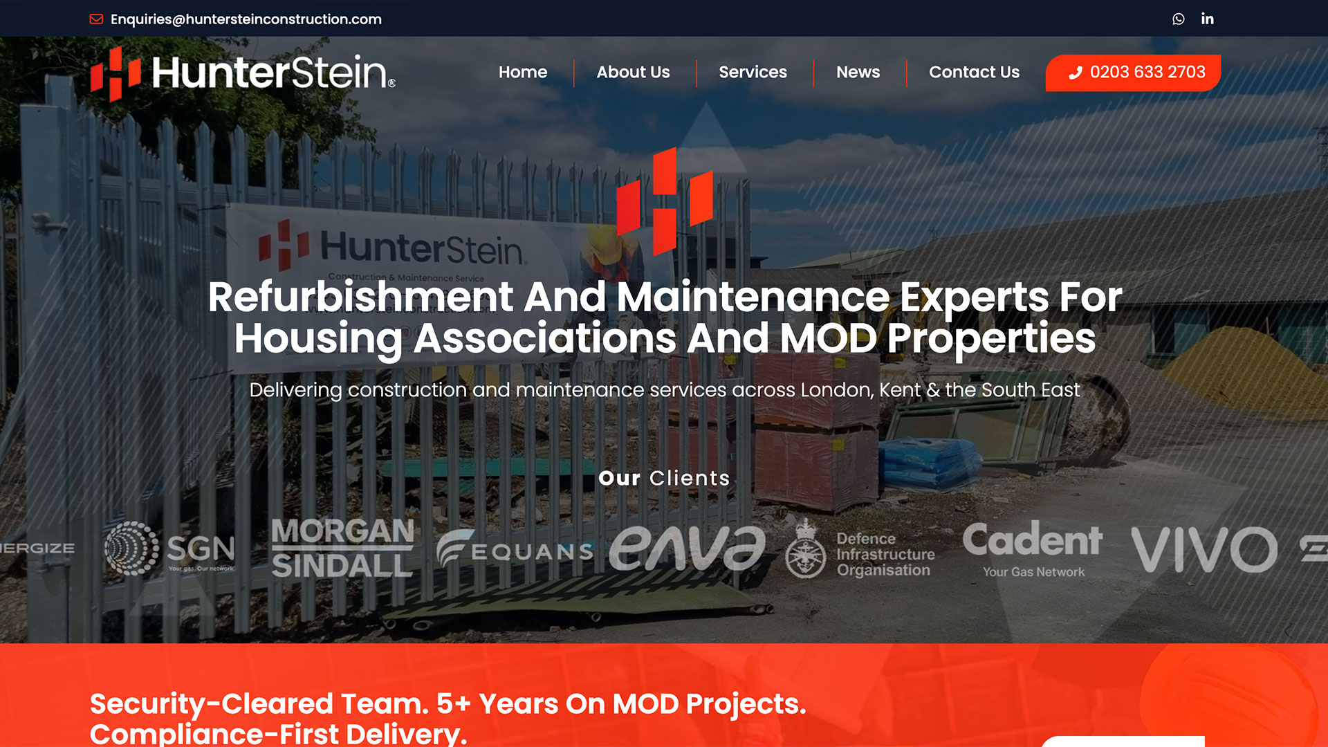 Hunter Stein website example screenshot